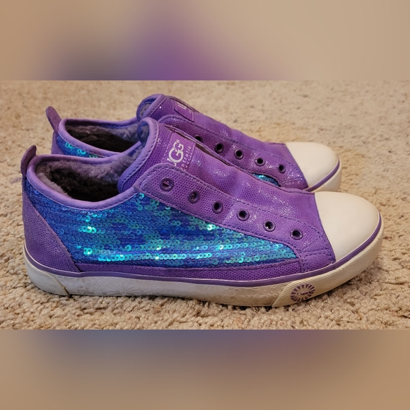 Ugg Laela Sequin Purple and Blue Mermaid Slip on Shoes size 8 - Picture 4 of 7